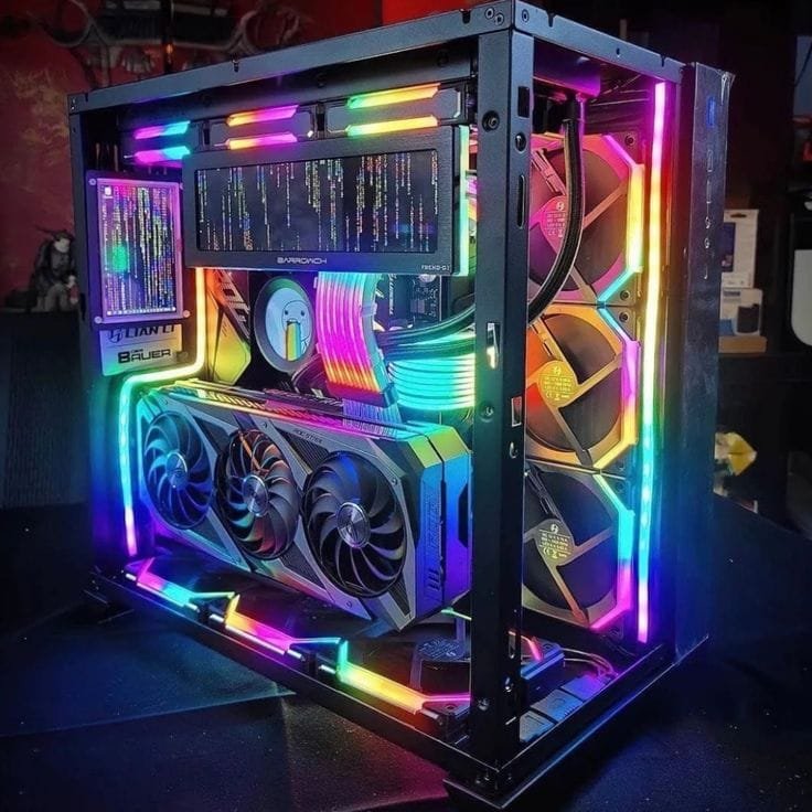 HP RGB Gaming Desktop Computer, Intel Quad Core I5-6500 up to 3.6GHz, GeForce GT 1030 2G, 16GB DDR4, 512G SSD, RGB Keyboard & Mouse, 600M WiFi & Bluetooth 5.0, Windows 11 (Renewed) - Image 2